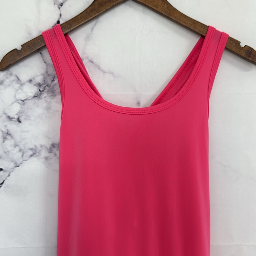 Women's Racerback Skater Dress in Bright Pink - Picture 3 of 8
